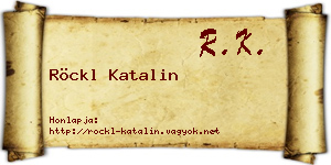 Röckl Katalin névjegykártya